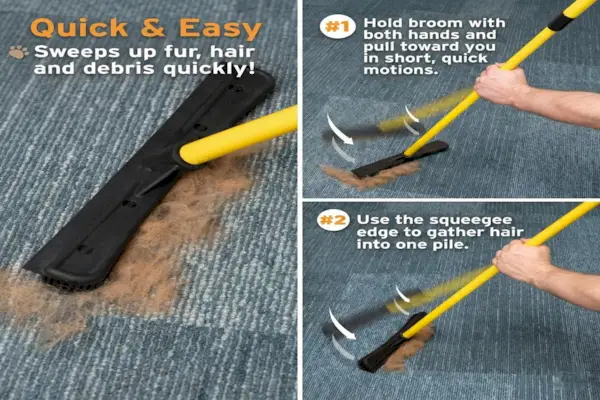 FURemover long-handled rubber broom