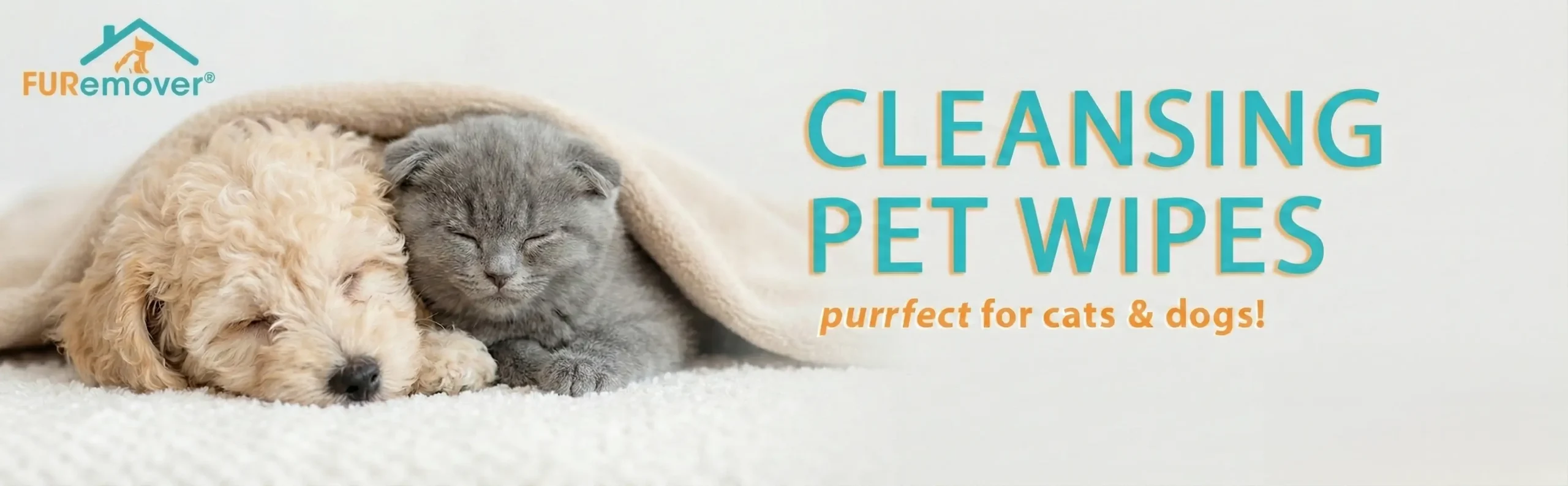 FURemover cleansing pet wipes for cats and dogs